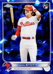 2022 TOPPS CHROME SAPPHIRE UPDATE EDITION US224 BRYSON STOTT PHILLIES - Picture 1 of 2