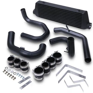 KIT INTERCOOLER IN LEGA DI ALLUMINIO NERO MONTAGGIO ANTERIORE FMIC PER SKODA OCTAVIA 1U 1.8T - Foto 1 di 6