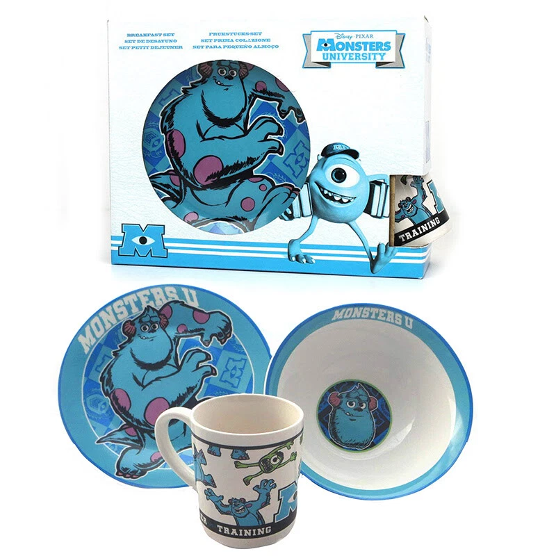 Disney Monsters Universität / Frühstücks Set 3-teilig Teller Schüssel Tasse NEU
