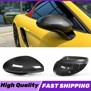 Dry Carbon Fiber Car Side Mirror Cover Caps For Porsche 718 982 2 door 2016-2021 - Foto 1 di 9
