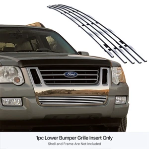 Fits 2007-2010 Ford Explorer Sport Trac Bumper Chrome Billet Grille Grill Insert - Picture 1 of 7