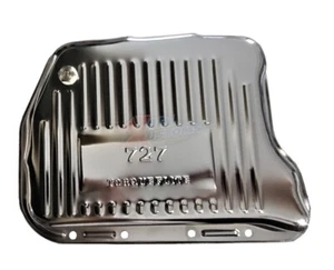 Chrysler TorqueFlite 727 Rasied Finned Chrome Steel Hi-Capacity Transmission Pan - Foto 1 di 3