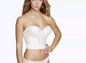 NWT Dominique Noemi 6377 BACKLESS STRAPLESS BALCONET BRIDAL BRA Ivory 38DD - Picture 1 of 4