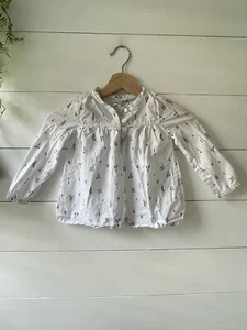 Carter’s Girls 4T 100% Cotton Blouse Top Dress Shirt White  - Picture 1 of 10