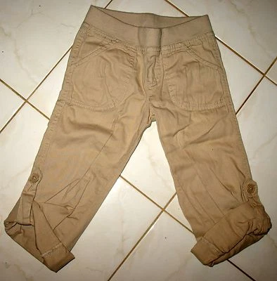 LUGAR -LOTE DE 2 PANTALONES NIÑA MARRÓN JEANS Y BEIGE PANTALONES LONGITUD VARIABLE -TALLA 5 Foto 1 de 4