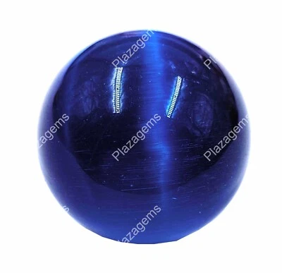 INCREÍBLE BOLA OJO DE GATO AZUL REAL CERTIFICADO LABORATORIO 444CT PIEDRA PRECIOSA SUELTA EKK Foto 1 de 4