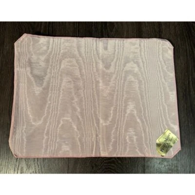 Vintage New Pink Textured Cotton Place Mates Set of 4 - Image 1 of 4
