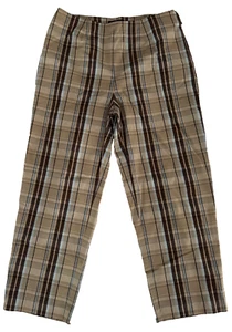 Pantalones capri a cuadros azules y marrones Style & Co. - talla 10 - Imagen 1 de 9
