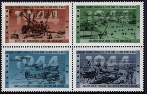 Canada - 1994 '50TH ANNIVERSARY OF WORLD WAR II 6TH ISSUE' Block of 4 MNH [D8... - Bild 1 von 1