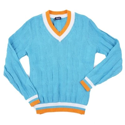 Suéter Drumohr Aqua Cableknit Algodón y Cachemira M (UE 50) NUEVO CON ETIQUETAS Foto 1 de 4