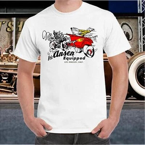 Ansen Equipped T-SHIRT T SHIRT CLOTHING 100% COTTON HOT ROD RAT ROD VINTAGE - Picture 1 of 8