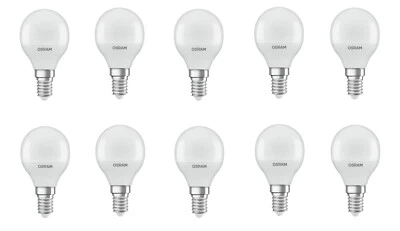 10x Osram LED STAR Classic Kugel E14 4,9W = 40W kaltweiß EEK:F (Spektrum A-G) - Bild 1 von 4