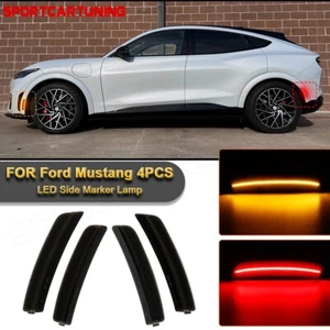 4PCS Smoked LED Front Rear Side Marker Lights For Mustang Mach-E 2021-2024 GT 4D - Picture 1 of 13