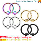 8pcs Surgical Steel Captive Bead Rings For Piercings