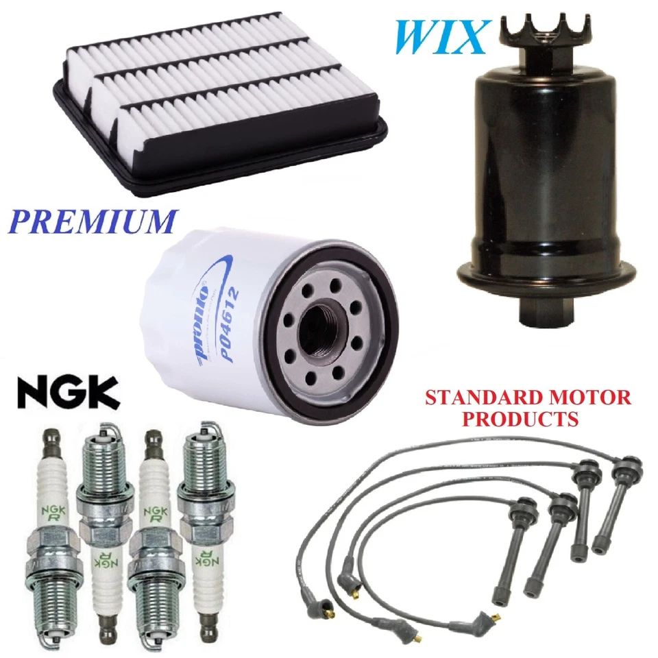 Kit de afinación aire aceite filtros combustible cable bujías para PLYMOUTH COLT L4 2,4 L 1994 Foto 1 de 1