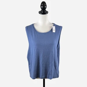 GAP Tank 2XL Damen ärmellos modern Shell Bainbridge blau Modalmischung weich NEU - Bild 1 von 10