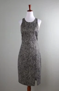 BANANA REPUBLIC $129 Sparkle Metallic Leopard Lined Sheath Dress Size 6 - Picture 1 of 6