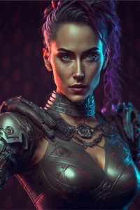 Cyberpunk Princess Sci-fi Luminous Futuristic Art Print 564177296 - Picture 1 of 1
