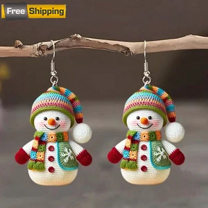 Pendientes Acrílicos Papá Noel Festivo Fiesta Joyería Regalo para Mujeres y Adolescentes - Imagen 1 de 3