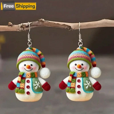 Pendientes Acrílicos Papá Noel Festivo Fiesta Joyería Regalo para Mujeres y Adolescentes Foto 1 de 3