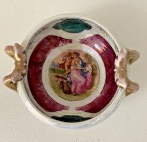 Antiguo cuenco de porcelana Royal Vienna de 5,5 pulgadas azul colmena brillo adorno dorado - Imagen 1 de 8