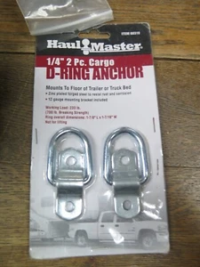 Haul Master 1/4" 2 pc. Cargo D-ring Anchors New in Package - Picture 1 of 4