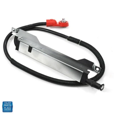 1972-74 Buick D Battery Cable Positive w/ Insulator Block & Mounting Bracket V8 - Image 1 of 3
