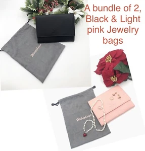 A Bundle of 2, Travel Jewelry Storage Carrying Case Layer Jewelry Organizer Bags - Picture 1 of 12