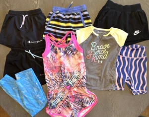 Lot Of 8 pc little Girls Clothes sz 4,4T,4-5 ACTIVE WEAR Champion, Nike more - Picture 1 of 6