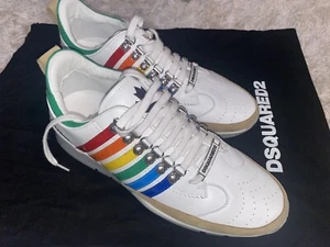 Dsquared2 Sneaker Kick It weiß / bunt Gr. 43-44 Sport-Schuhe Herren - Neu - Bild 1 von 7