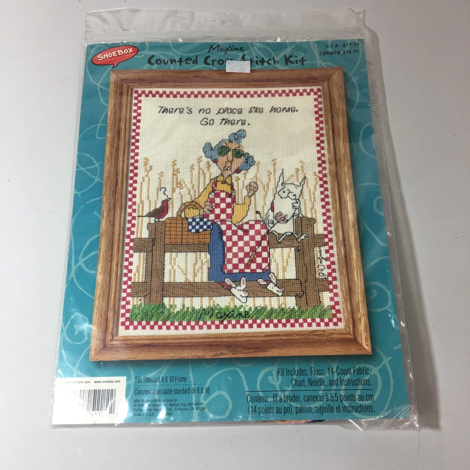 Hallmark Shoebox Maxine Counted Cross Stitch Kit There's No Place Like Home