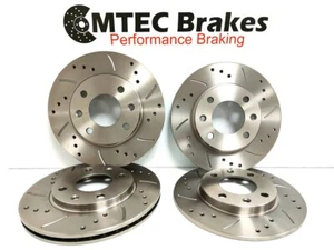 FORD FOCUS RS mk1 FRONT REAR BRAKE DISCS DRILLED GROOVED - Picture 1 of 4