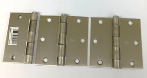 Lot of (12) Stanley 3.5" x 3.5" Square Satin Nickel Residential Door Hinges - Picture 1 of 1