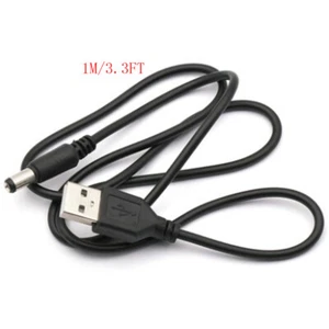 USB 2.0 A Male Plug to 5.5mm x 2.1mm DC Power Supply Cord Socket Cable Connector - Picture 1 of 11