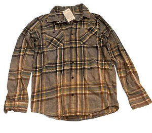 Plaid Flannel Shirt Adult Large Lemon Aid Soft Unisex - Picture 1 of 7