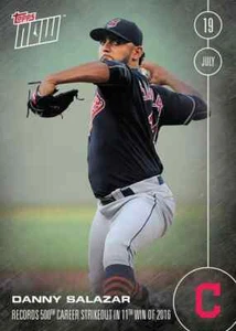 Danny Salazar 2016 Topps Now #266 500a carriera strikeout / 225 indiani - Foto 1 di 1