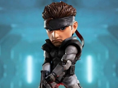 First 4 Figures Metal Gear Solid Snake SD 8" PVC Statue SD 004 01 MGS New Sealed - Image 1 of 4