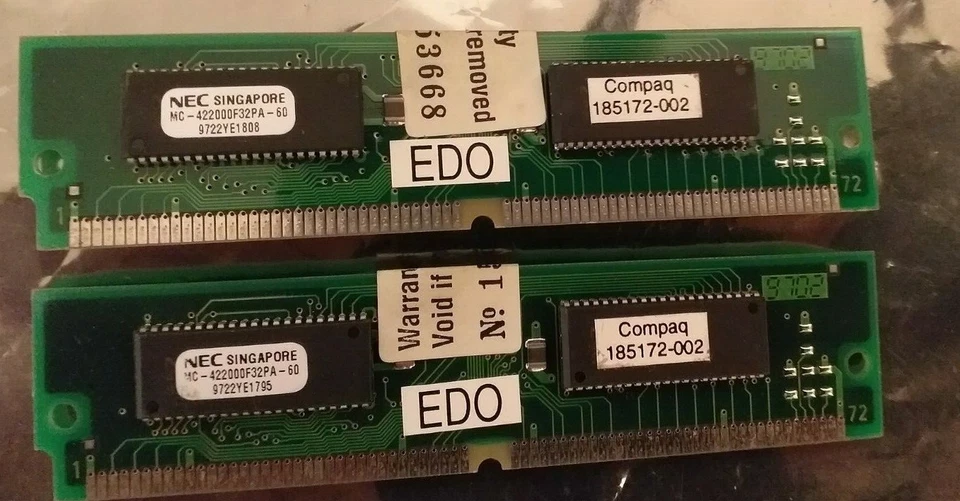 COMPAQ 16MB EDO SIM  CPQ 185172-002 - Image 1 of 4