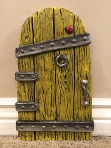 Large Fairy Garden Gnome Door 14 Inches tall, and 2 windows, Tree Yard Decor NEW - Picture 1 of 2