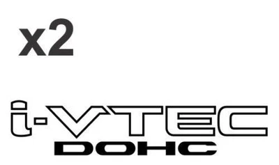 Two 9" x 2"  "i-VTEC DOHC" Vinyl Decal Stickers Emblem Honda Acura i-VTEC - Image 1 of 2