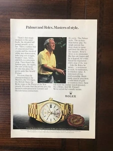 1985 vintage original print ad Rolex Watches with Golfer Arnold Palmer - Picture 1 of 1