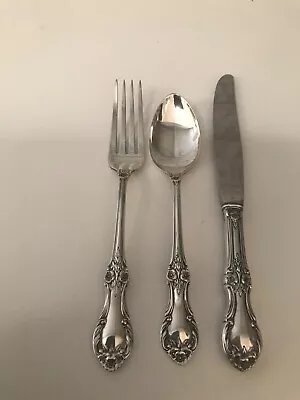 International ROSA SALVAJE Plata Esterlina 3 piezas Jóvenes Niños Set RARO Prístino Foto 1 de 4