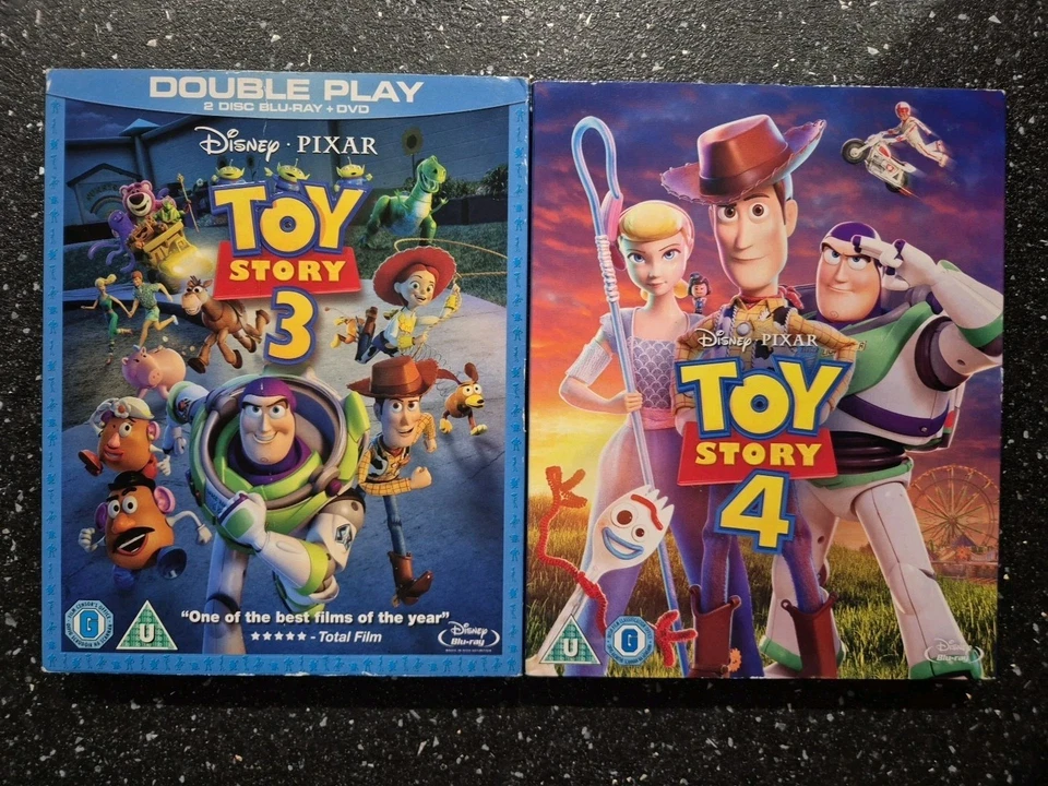 Disney Pixar TOY STORY 3 (DVD/Blu-Ray, 2010) / TOY STORY 4 (Blu-Ray, 2019) - Image 1 of 1