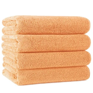 Microfiber Quick Dry Lint Free Bath Towel 57 x 30 in Pack of 4 Orange - Picture 1 of 6