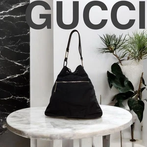 Gucci Black Drawstring Semi-Shoulder Bag Used Good Condition - Picture 1 of 11