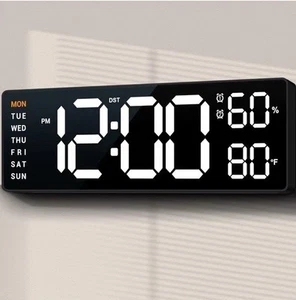 10" Digital Wall Clock: Fathers Day Birthday Gifts for Men Women, House Warming - Picture 1 of 6
