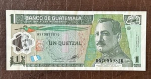 Banco De Guatemala World Banknote Un Quetzal - Picture 1 of 2
