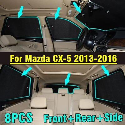Parasol parabrisas privacidad ventana delantera trasera para Mazda CX-5 2013-2016 8 un. Foto 1 de 4