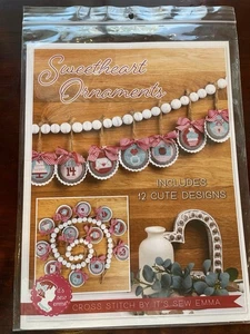 Sweetheart Ornaments von It's Sew Emma Kreuzstichmuster - Bild 1 von 2