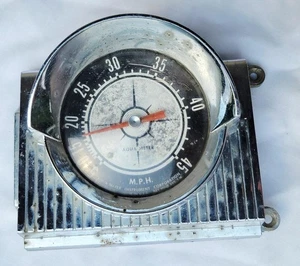 Vintage Boat Gauge Aqua Meter Speedometer w/ Chrome Bezel - Picture 1 of 1